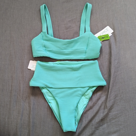 L*Space Jess Desi Bikini Set Bright Teal - Picture 1 of 6